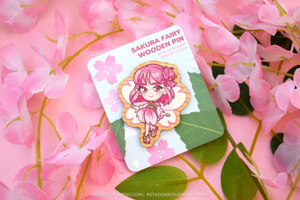 Hada Sakura - Pin madera - Imagen 5