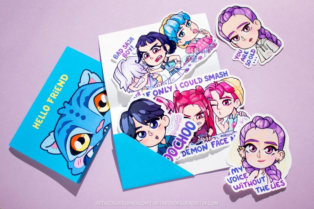 Kpop Demon Hunters - Pegatinas VINILO - Imagen 2